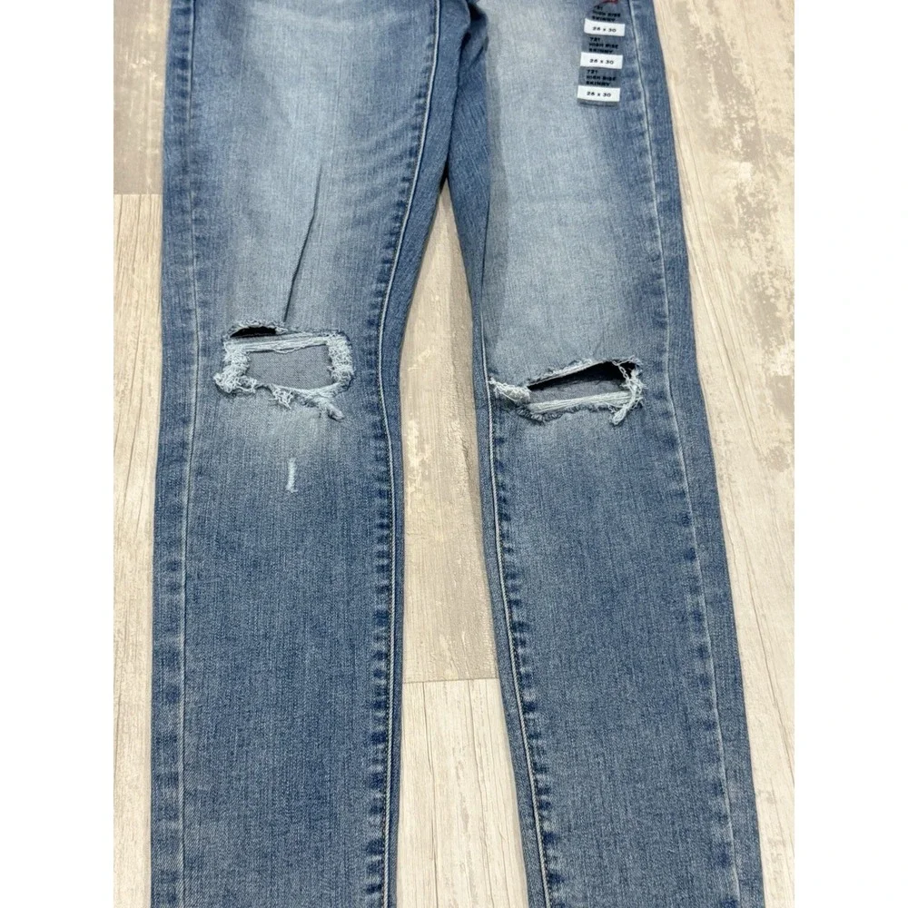 Levi's 721 High-Rise Skinny Jeans Women's W26 L30‎ Blue Distressed Ripped NEW